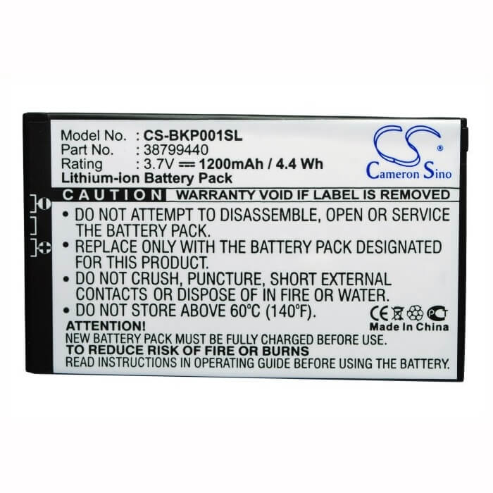 3,7V, Li-ion, 1200mAh, batterie GPS compatible avec Becker, 38799440, Traffic Assist 7916, Traffic Assist Pro, 4,44Wh GPS, Navigator Cameron Sino Technology Limited