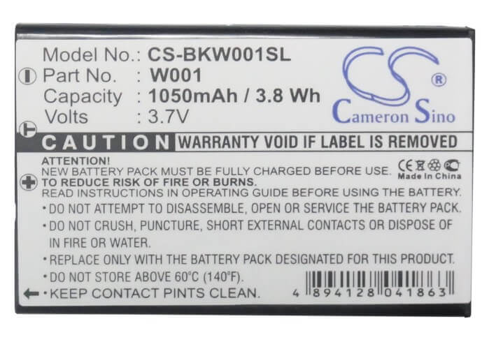 3.7V, Li-ion, 1050mAh, VoIP Phone battery fits Smc, Belkin, W0001, F1pp000gn-sk, Wifi Phone, 3.89Wh VoIP Phone Cameron Sino Technology Limited