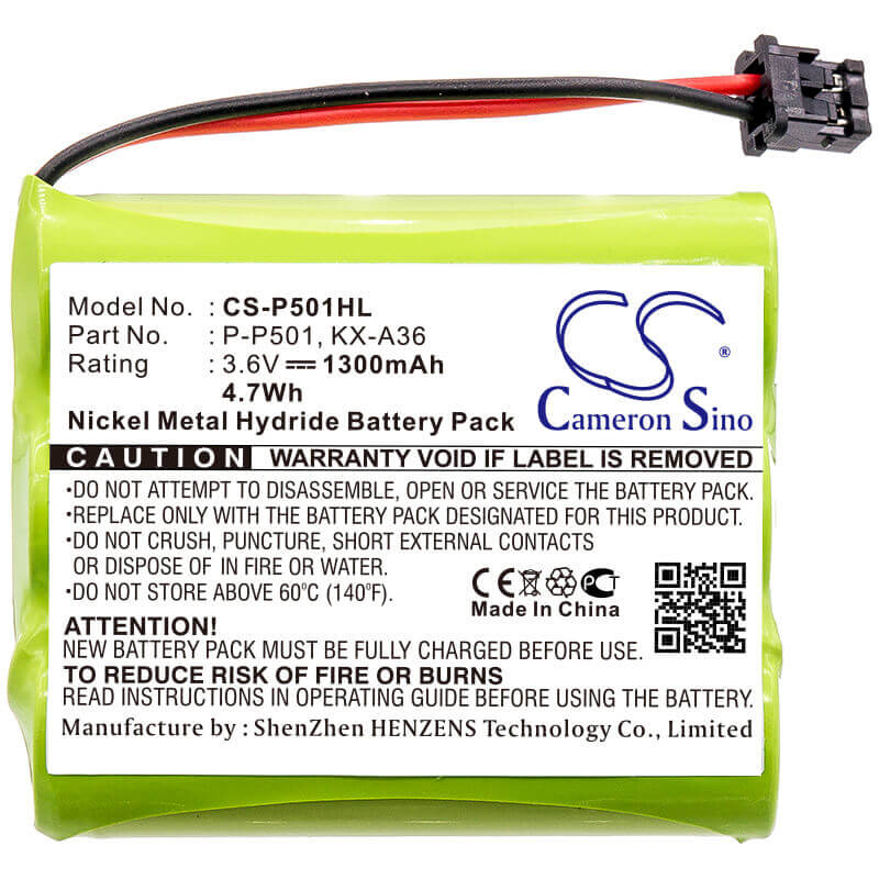 3.6V, Ni-MH, 1300mAh, batterie de téléphone sans fil compatible avec Panasonic, Radio Shack, Toshiba, Aax3, 24032x, 401, 4.68Wh Téléphone sans fil Cameron Sino Technology Limited (Téléphone sans fil)