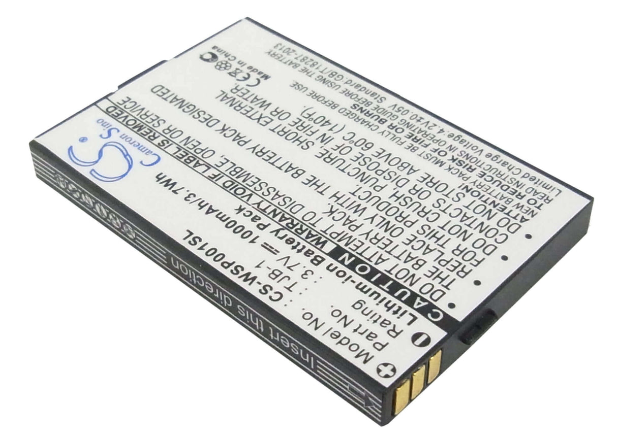 3.7V, Li-ion, 1000mAh, SmartPhone battery fits Hagenuk, Binatone, Swissvoice, Maxcom, Bb100, B200, Bb200, 3.7Wh Mobile, SmartPhone Cameron Sino Technology Limited (Smartphone)
