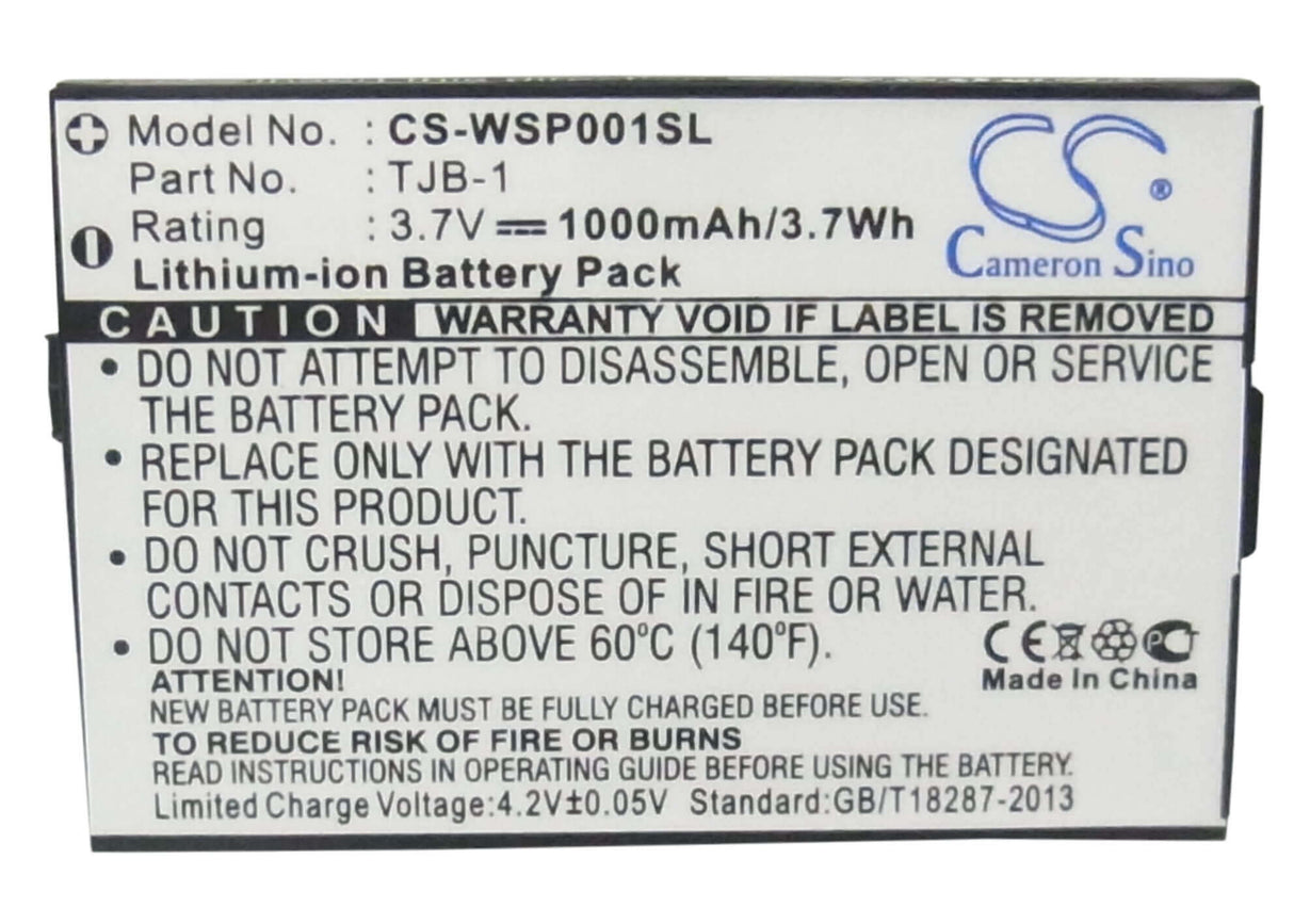 3.7V, Li-ion, 1000mAh, SmartPhone battery fits Hagenuk, Binatone, Swissvoice, Maxcom, Bb100, B200, Bb200, 3.7Wh Mobile, SmartPhone Cameron Sino Technology Limited (Smartphone)