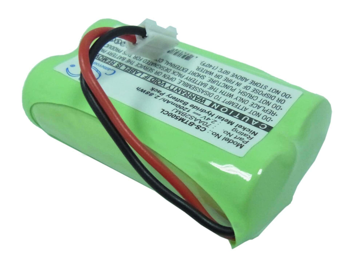 2.4V, Ni-MH, 1200mAh, batterie de téléphone sans fil compatible avec Bt, Bti, Binatone, Gp, Uniross, 60aas2bmj, Big Button Combi, Md500, 2.88Wh Téléphone sans fil Cameron Sino Technology Limited (Téléphone sans fil)