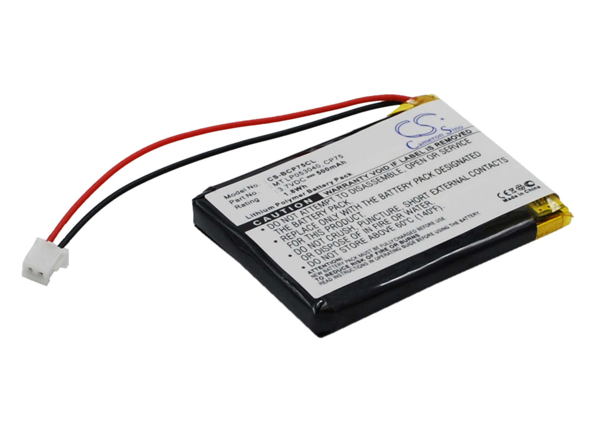 3.7V, Li-Polymer, 500mAh, Cordless Phone battery fits Uniross, Binatone, Idect, Cp75, Idect X2i, Idect X2i Single, 1.85Wh Cordless Phone Cameron Sino Technology Limited (Cordless Phone)