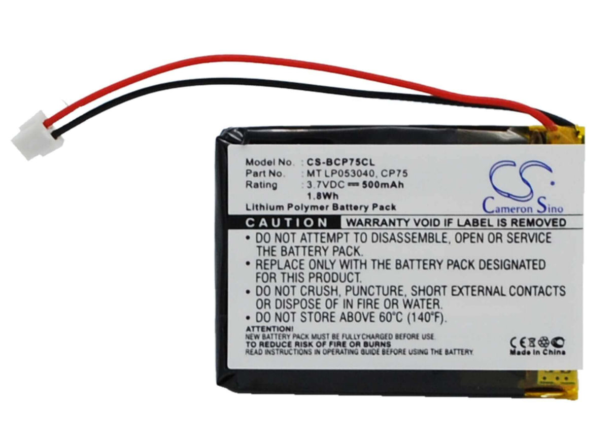 3.7V, Li-Polymer, 500mAh, Cordless Phone battery fits Uniross, Binatone, Idect, Cp75, Idect X2i, Idect X2i Single, 1.85Wh Cordless Phone Cameron Sino Technology Limited (Cordless Phone)