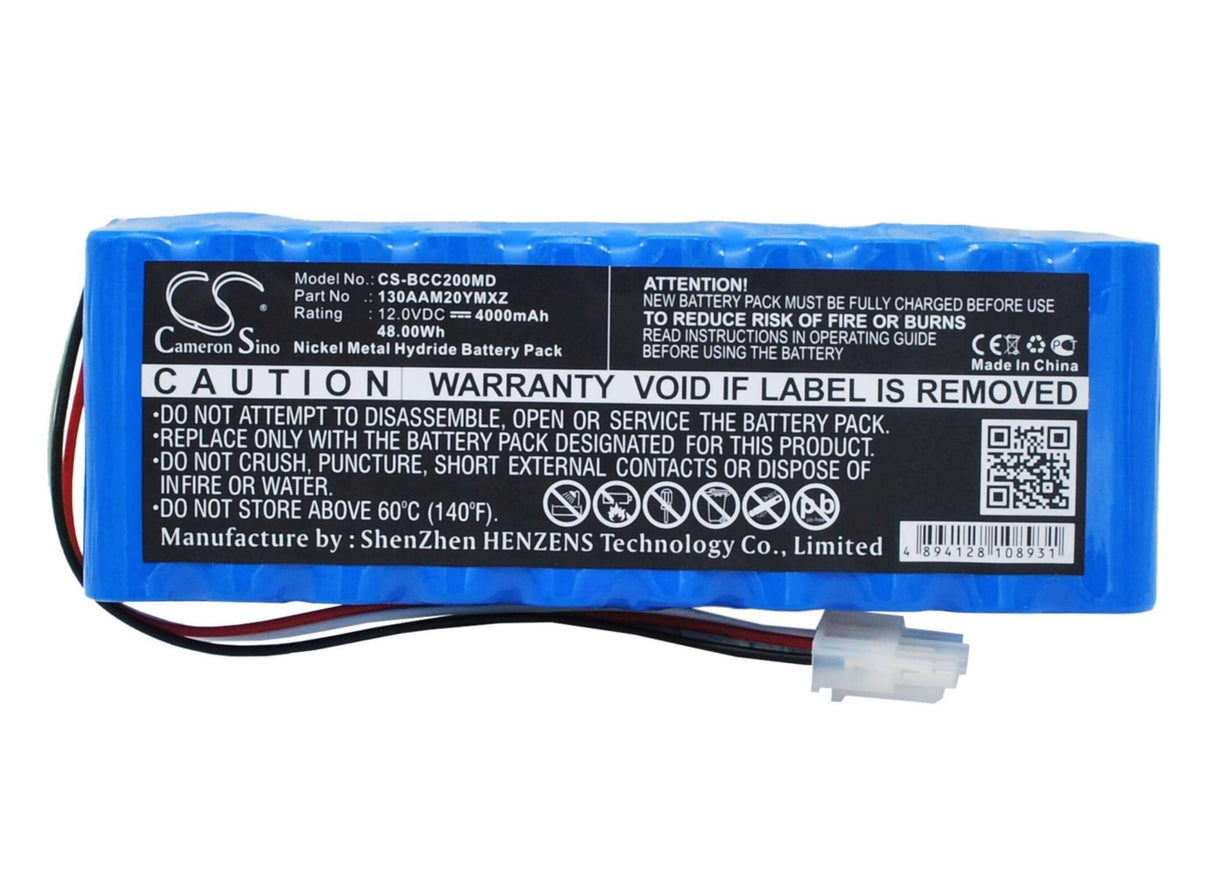 12.0V, Ni-MH, 4000mAh, Medical battery fits Medical Econet, Bionet, 120458, Cardio 7 Ecg Monitor, Cardio M+, 48.00Wh Medical Cameron Sino Technology Limited (Medical)
