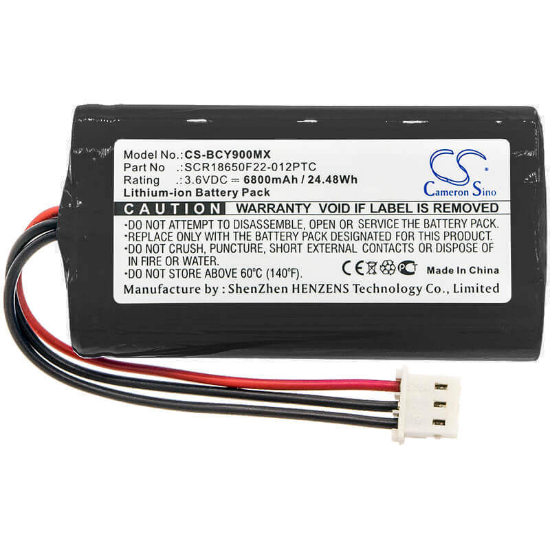 3.6V, Li-ion, 6800mAh, Medical battery fits Bionet, Scr18650f22-012ptc, Oximete Oxy9 Wave, 24.48Wh Medical Cameron Sino Technology Limited (Medical)