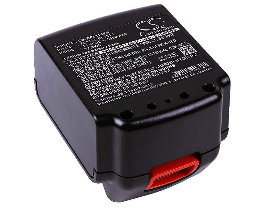 14,4V, Li-ion, 5000mAh, batterie pour outils électriques compatible avec Black & Decker, Bl1114, Asl146bt12a, Asl146k, 72Wh Outils électriques Cameron Sino Technology Limited (Outils électriques)