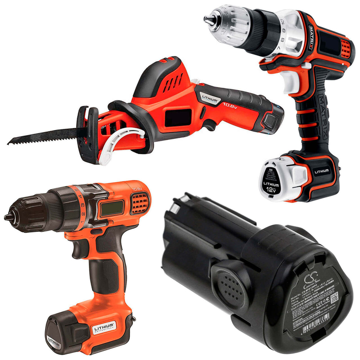 12.0V, Li-ion, 2500mAh, Power Tools battery fits Black & Decker, Bl1110, Bdcdmt112, Egbl108, 30Wh Power Tools Cameron Sino Technology Limited (Power Tools)