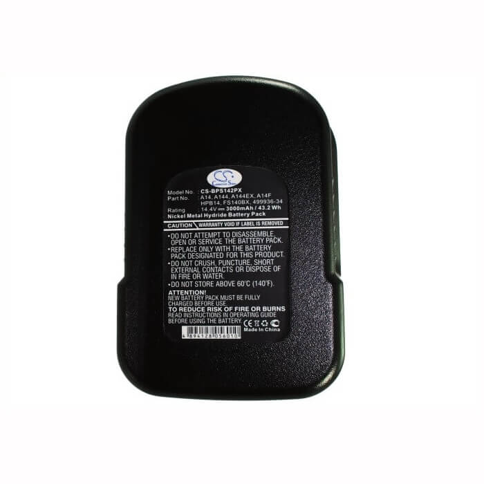 14.4V, Ni-MH, 3000mAh, Power Tools battery fits Black & Decker, Firestorm, (V2), 244760-00, Bd12psk, Bd18psk, 43.2Wh Power Tools Cameron Sino Technology Limited (Power Tools)