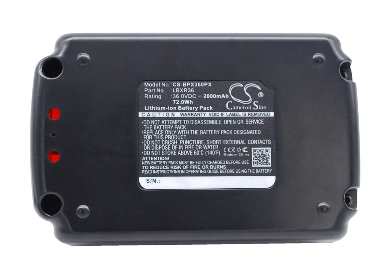 36.0V, Li-ion, 2000mAh, Power Tools battery fits Black & Decker, Lbx1540, 40v Max 12 In Cordless Chainsa, 40v Max 22 In Cordless Hedge T, 72Wh Power Tools Cameron Sino Technology Limited (Power Tools)
