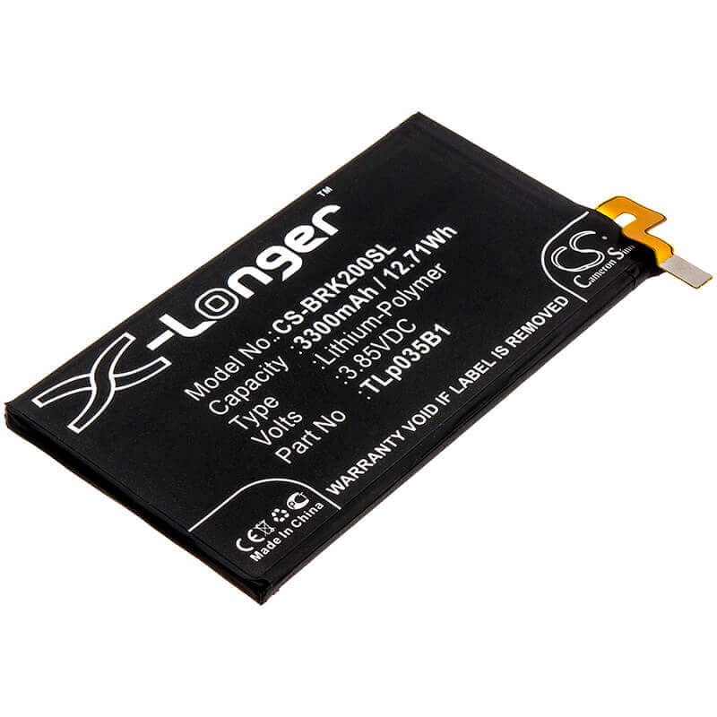 3.85V, Li-Polymer, 3300mAh, SmartPhone battery fits Blackberry, Tlp035b1, Bbf100-1, Bbf100-2, 12.71Wh Mobile, SmartPhone Cameron Sino Technology Limited (Smartphone)