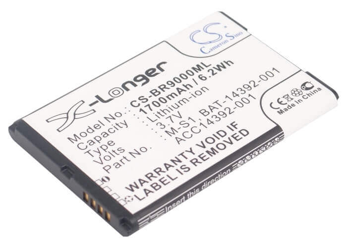 3.7V, Li-ion, 1700mAh, SmartPhone battery fits Blackberry, Acc14392-001, Bold 9000, Bold 9030, 6.29Wh Mobile, SmartPhone Cameron Sino Technology Limited (Suspended)