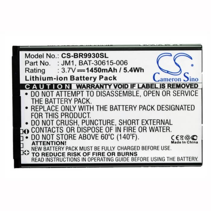 Battery For Blackberry, Bold 9900, Bold 9930, Bold Touch 9900 3.7v, 1450mah - 5.4wh Batteries for Electronics Cameron Sino Technology Limited (Suspended)