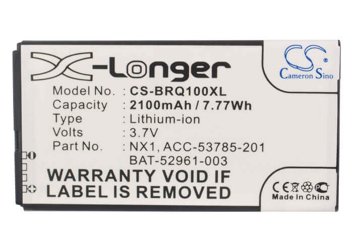 Batterie Pour Blackberry Q10, Q10 Lte, Q10 Lte Sqn100-1 3.7v, 2100mah - 7.77wh Batteries pour Électronique Cameron Sino Technology Limited (Suspendu)