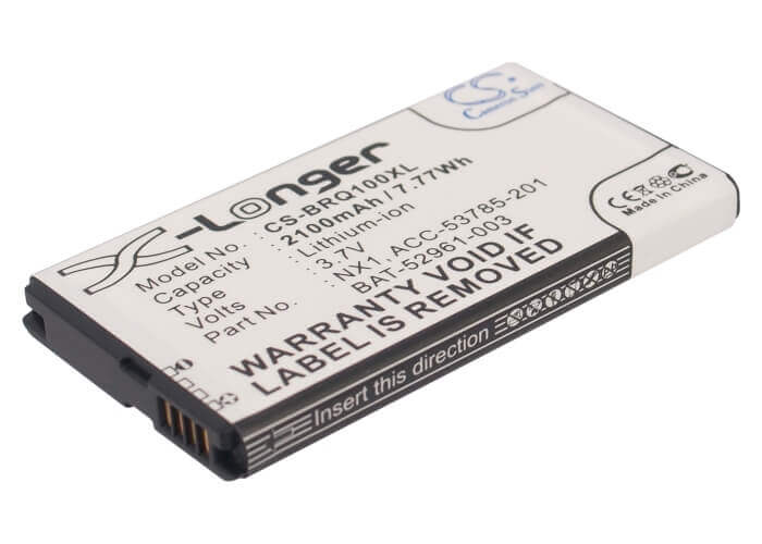 Batterie Pour Blackberry Q10, Q10 Lte, Q10 Lte Sqn100-1 3.7v, 2100mah - 7.77wh Batteries pour Électronique Cameron Sino Technology Limited (Suspendu)