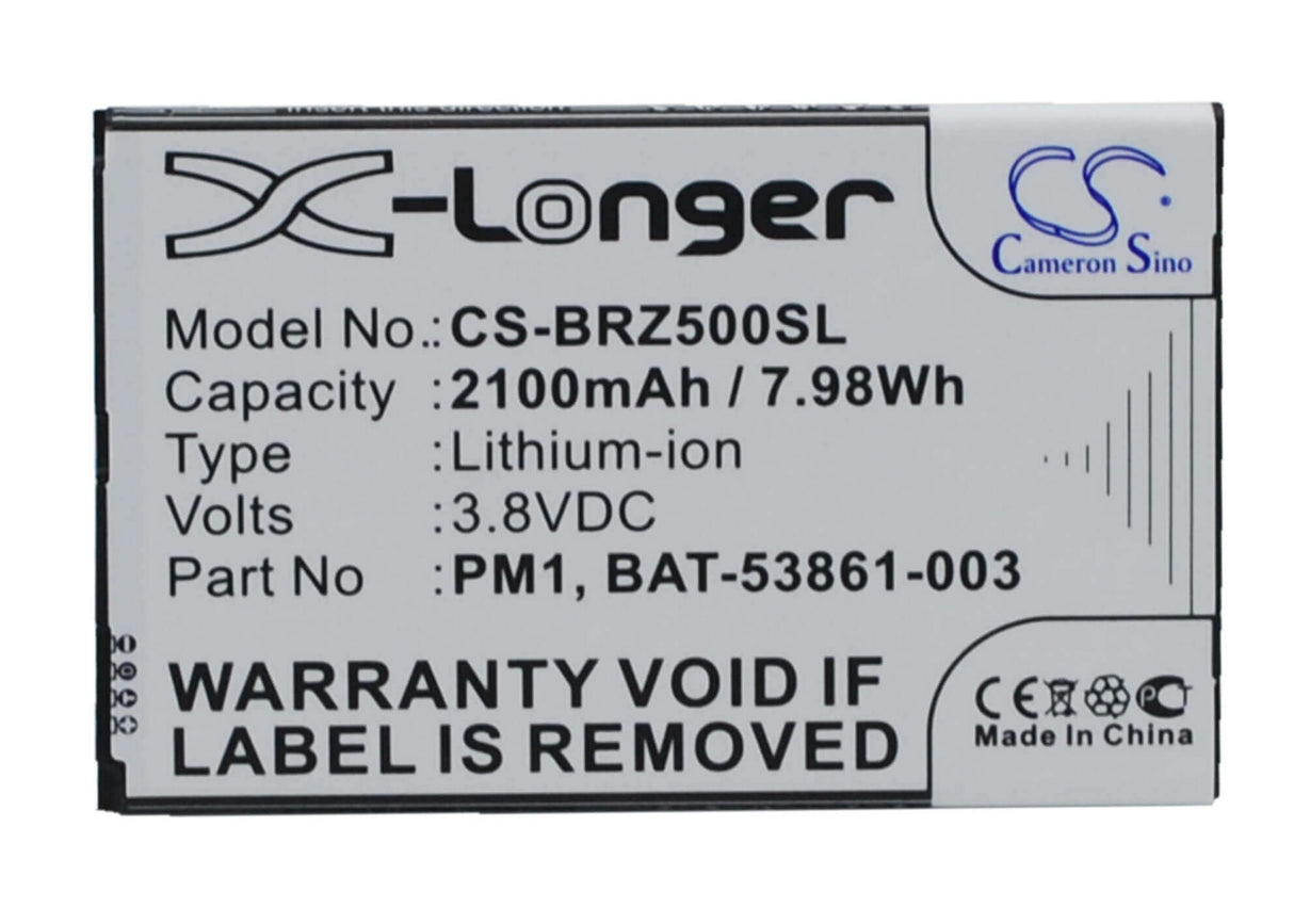 3.8V, Li-ion, 2100mAh, SmartPhone battery fits Blackberry, Bat-53861-003, Z5, 7.98Wh Mobile, SmartPhone Cameron Sino Technology Limited (Smartphone)
