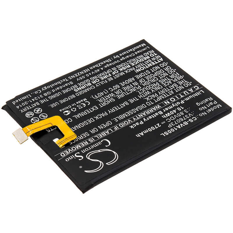 3.85V, Li-Polymer, 2700mAh, SmartPhone battery fits Blackview, V376073p, A10, 10.4Wh Mobile, SmartPhone Cameron Sino Technology Limited (Smartphone)
