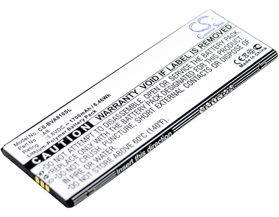 SmartPhone Battery For Blackview, A8 3.8v, 1700mah - 6.46wh Mobile, SmartPhone Cameron Sino Technology Limited