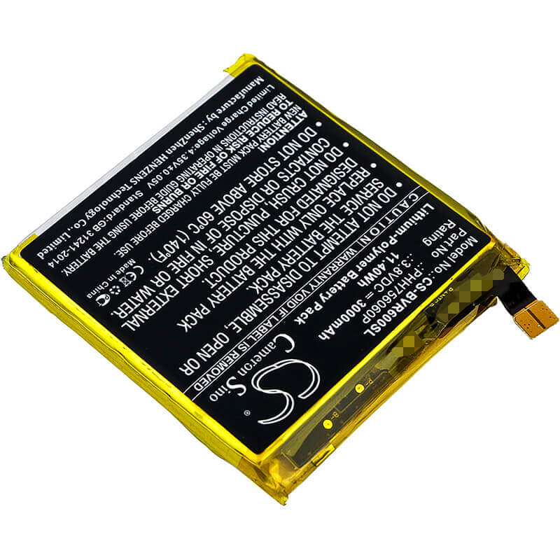 3.8V, Li-Polymer, 3000mAh, SmartPhone battery fits Blackview, Phh756060p, Bv6000, Bv6000s, 11.4Wh Mobile, SmartPhone Cameron Sino Technology Limited (Smartphone)