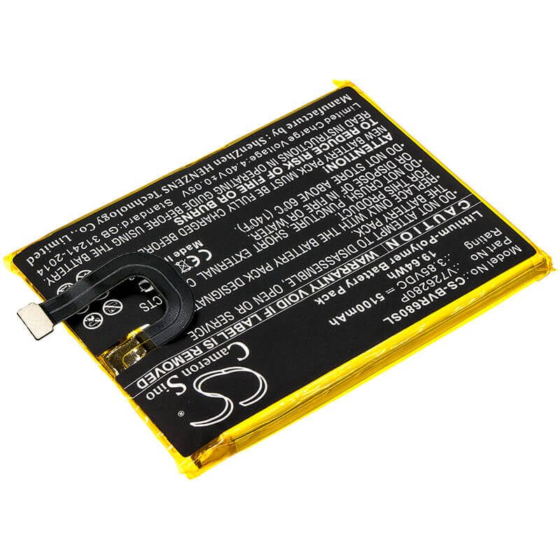 3.85V, Li-Polymer, 5100mAh, SmartPhone battery fits Blackview, V726280p, Bv6800, 19.64Wh Mobile, SmartPhone Cameron Sino Technology Limited (Smartphone)