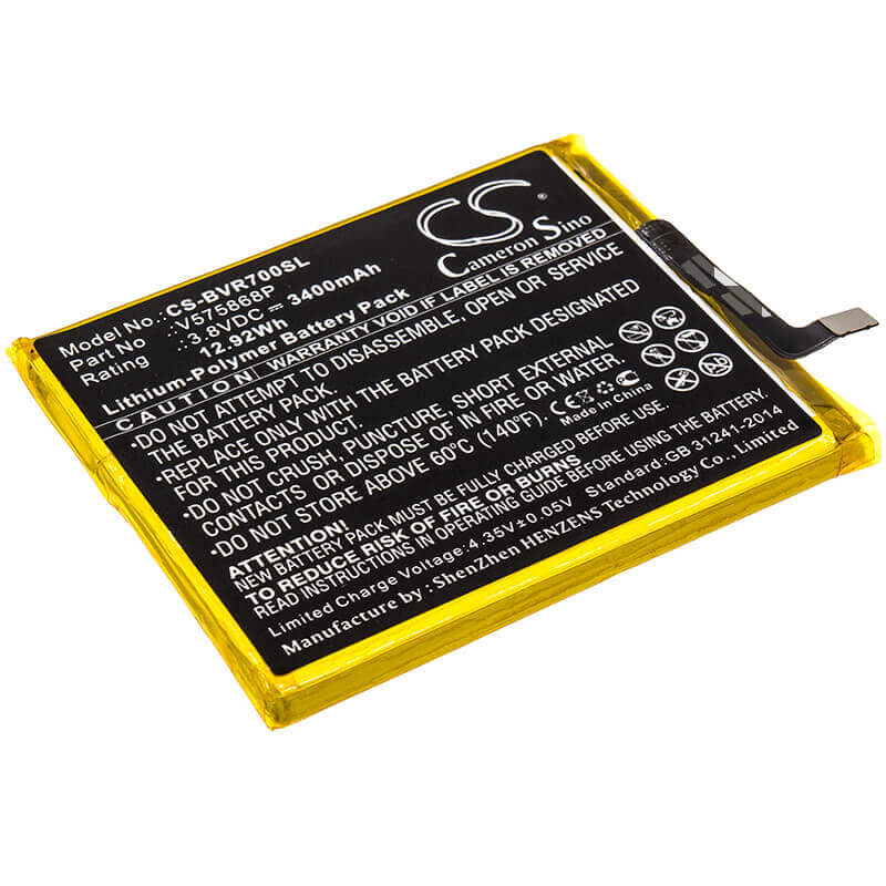 3.8V, Li-Polymer, 3400mAh, SmartPhone battery fits Blackview, V575868p, Bv7000, 12.92Wh Mobile, SmartPhone Cameron Sino Technology Limited (Smartphone)