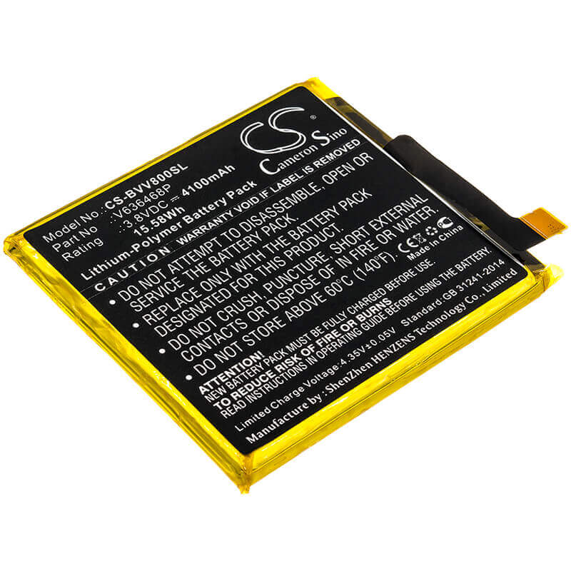 3.8V, Li-Polymer, 4100mAh, SmartPhone battery fits Blackview, V636468p, Bv8000, 15.58Wh Mobile, SmartPhone Cameron Sino Technology Limited (Smartphone)