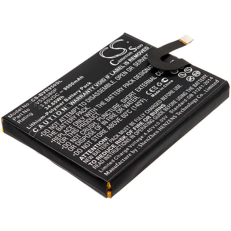 3.85V, Li-Polymer, 9000mAh, SmartPhone battery fits Blackview, V536380p, Bv9500, Bv9500 Oro, 34.65Wh Mobile, SmartPhone Cameron Sino Technology Limited (Smartphone)