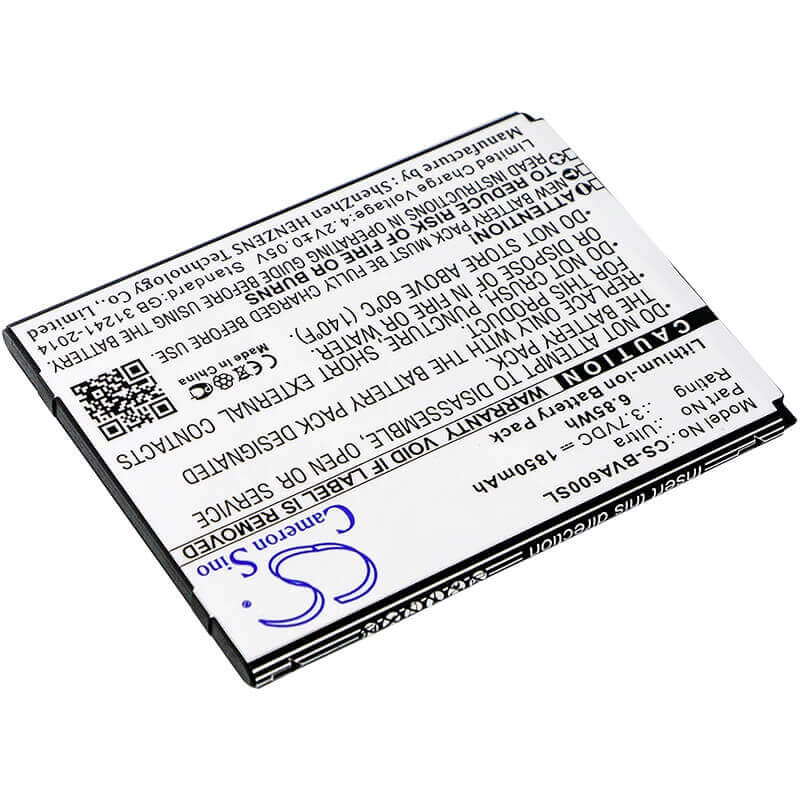 3.7V, Li-ion, 1850mAh, SmartPhone battery fits Blackview, Ultra, A6, Ultra, 6.85Wh Mobile, SmartPhone Cameron Sino Technology Limited (Smartphone)