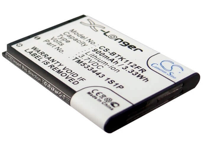 3.7V, Li-ion, 900mAh, Car Speaker battery fits Flextone, Blaupunkt, Callstel, Tm533443 1s1p, Bt Drive Free 111, Bt Drive Free 112, 3.33Wh Car Speaker Cameron Sino Technology Limited