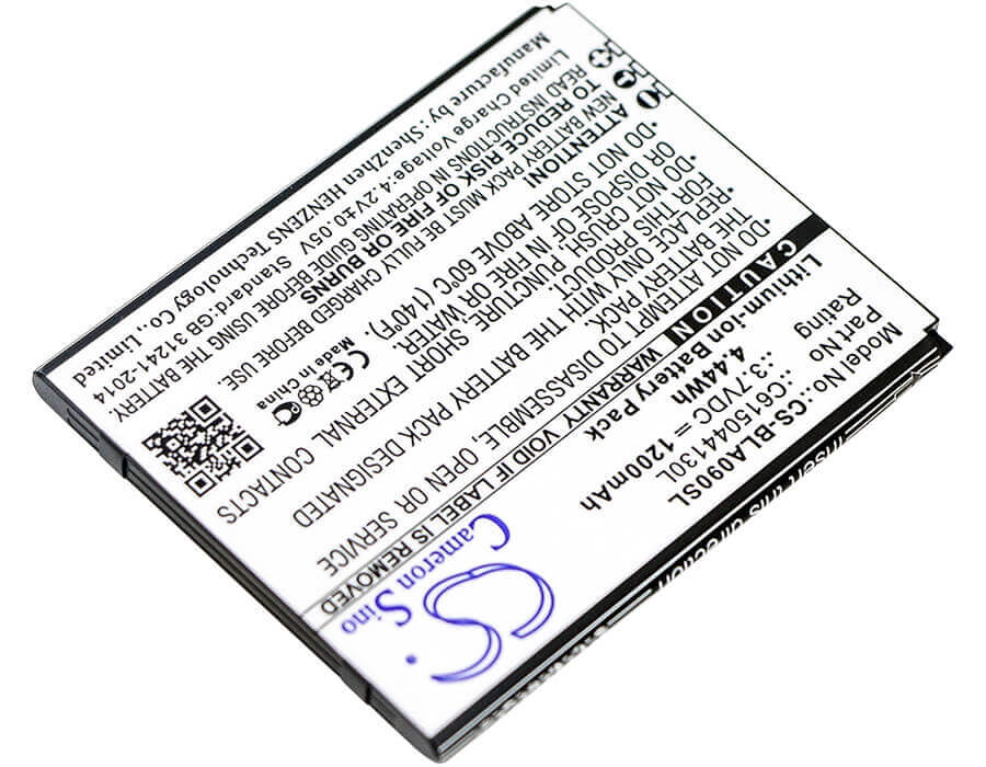 3.7V, Li-ion, 1200mAh, SmartPhone battery fits Blu, Navon, C615044130l, A090l, A090u, 4.44Wh Mobile, SmartPhone Cameron Sino Technology Limited (Smartphone)