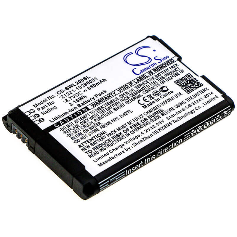 3.7V, Li-ion, 850mAh, Remote Control battery fits Rexton, Blu, Siemens, Bluetooth Remote, Rcu, Sgi-wl200ap, 3.15Wh Remote Control Cameron Sino Technology Limited