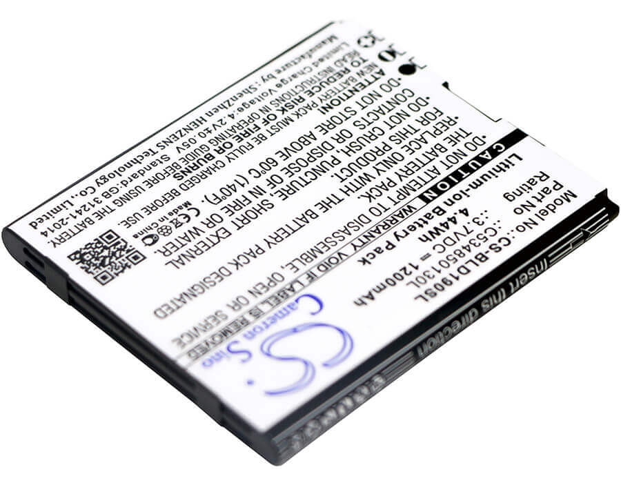 3.7V, Li-ion, 1200mAh, SmartPhone battery fits Blu, C534850130l, D190, Dash Jr 3g, 4.44Wh Mobile, SmartPhone Cameron Sino Technology Limited (Suspended)