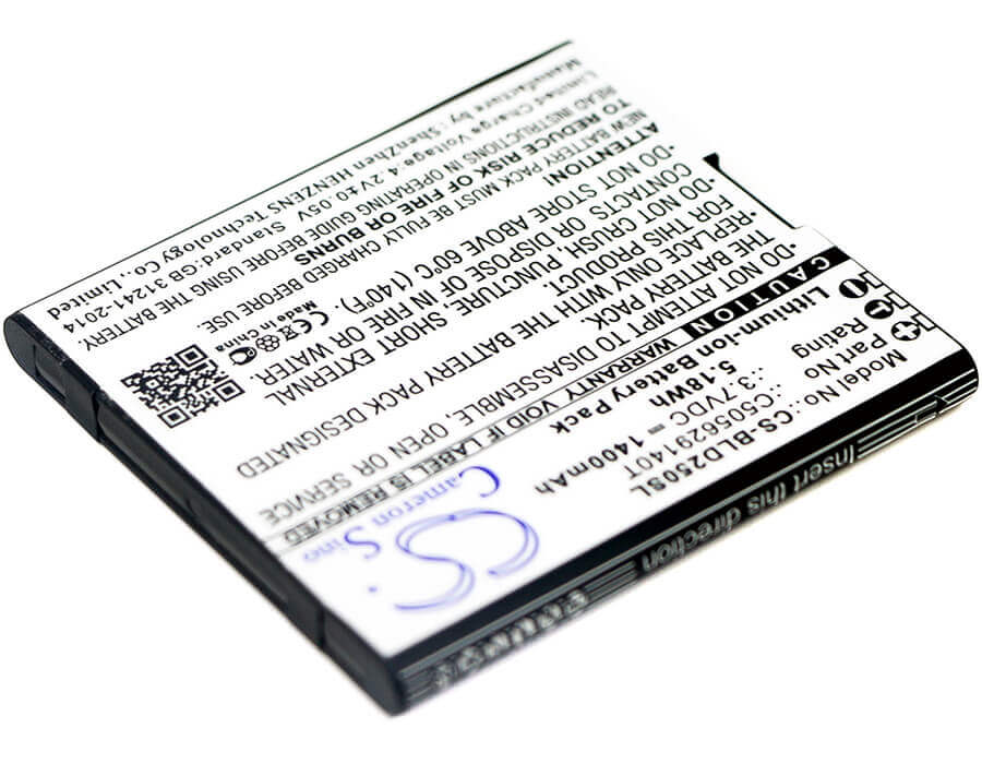 3.7V, Li-ion, 1400mAh, SmartPhone battery fits Blu, C505629140i, D250, D390, 5.18Wh Mobile, SmartPhone Cameron Sino Technology Limited (Smartphone)