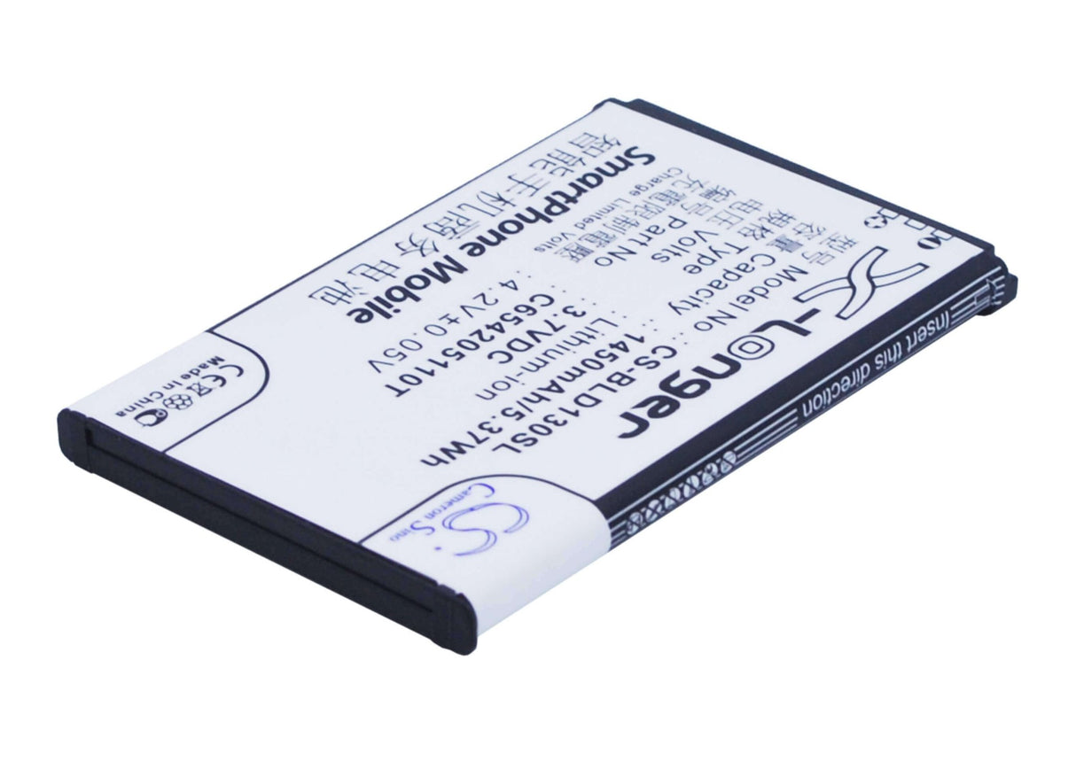 3.7V, Li-ion, 1450mAh, SmartPhone battery fits Blu, C654205110t, A130a, D120, 5.37Wh Mobile, SmartPhone Cameron Sino Technology Limited (Smartphone)