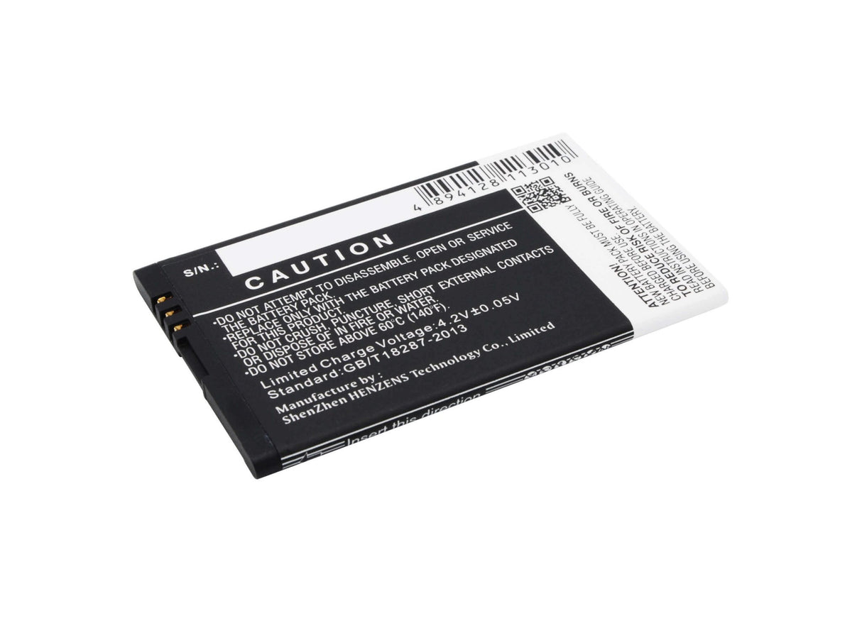 3.7V, Li-ion, 1500mAh, SmartPhone battery fits Blu, C785039150j, D143k, Dash Jr 4.0 K, 5.55Wh Mobile, SmartPhone Cameron Sino Technology Limited (Smartphone)