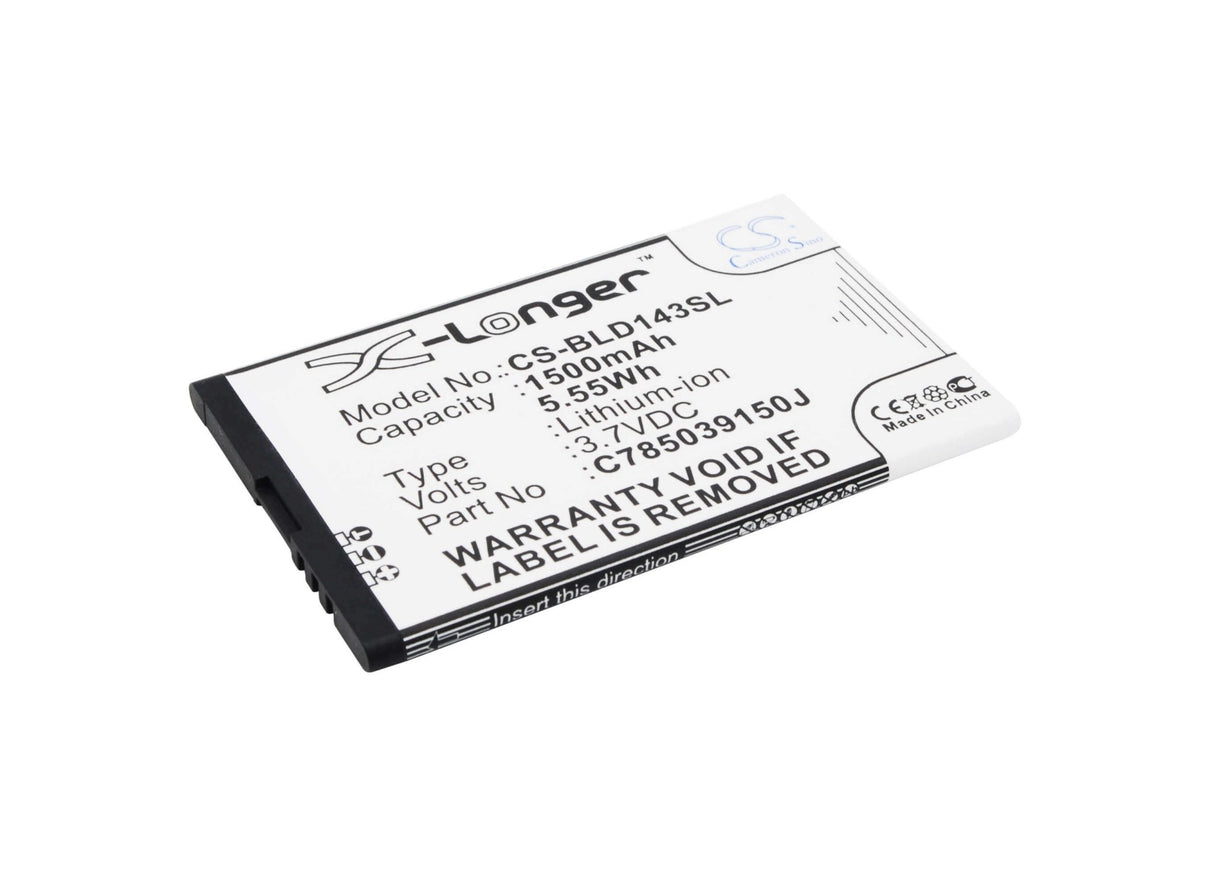 3.7V, Li-ion, 1500mAh, SmartPhone battery fits Blu, C785039150j, D143k, Dash Jr 4.0 K, 5.55Wh Mobile, SmartPhone Cameron Sino Technology Limited (Smartphone)