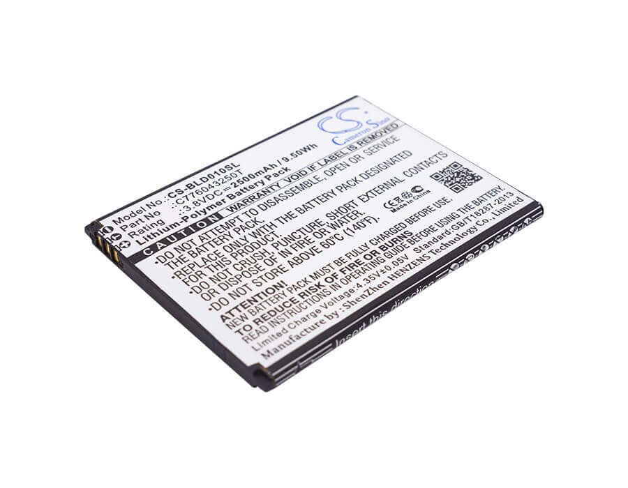 3.8V, Li-Polymer, 2500mAh, SmartPhone battery fits Blu, C776043250t, Bold Liks Us, D0010uu, 9.5Wh Mobile, SmartPhone Cameron Sino Technology Limited (Smartphone)