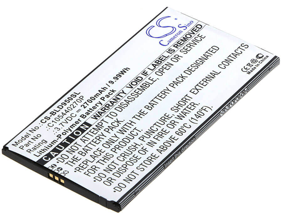 3.7V, Li-Polymer, 2700mAh, SmartPhone battery fits Blu, C105440270p, D950, D950l, 9.99Wh Mobile, SmartPhone Cameron Sino Technology Limited (Smartphone)