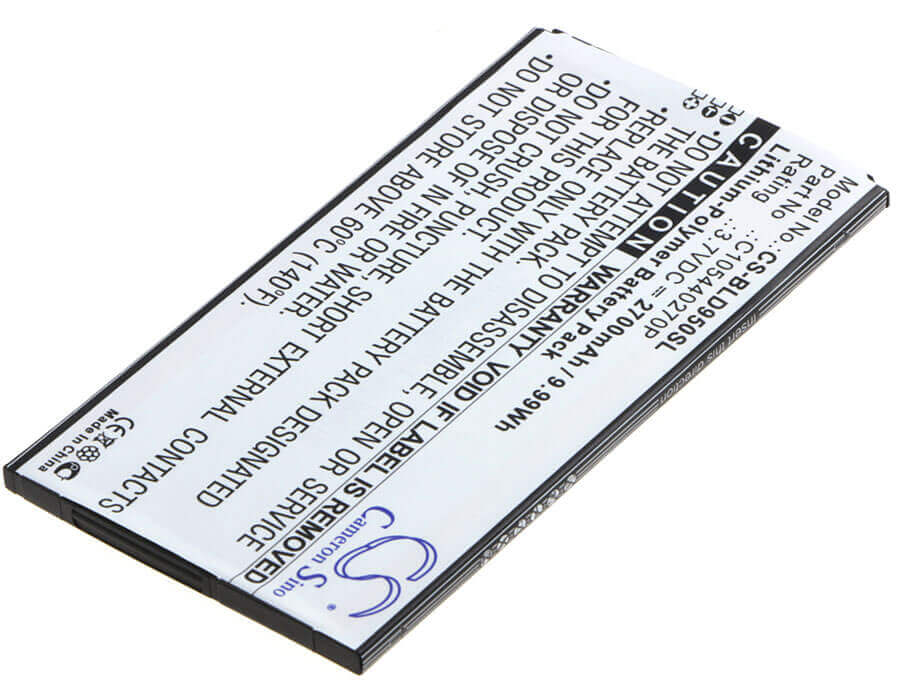 3.7V, Li-Polymer, 2700mAh, SmartPhone battery fits Blu, C105440270p, D950, D950l, 9.99Wh Mobile, SmartPhone Cameron Sino Technology Limited (Smartphone)
