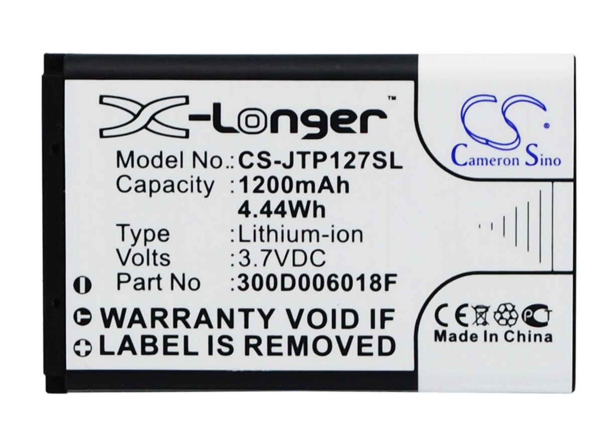 3.7V, Li-ion, 1200mAh, SmartPhone battery fits F-fook, Beghelli, Hyundai, Saiet, Brondi, Caliber, Jcb, Blu, Oricom, Amico, 300d006018f, 4.44Wh Mobile, SmartPhone Cameron Sino Technology Limited (Smartphone)