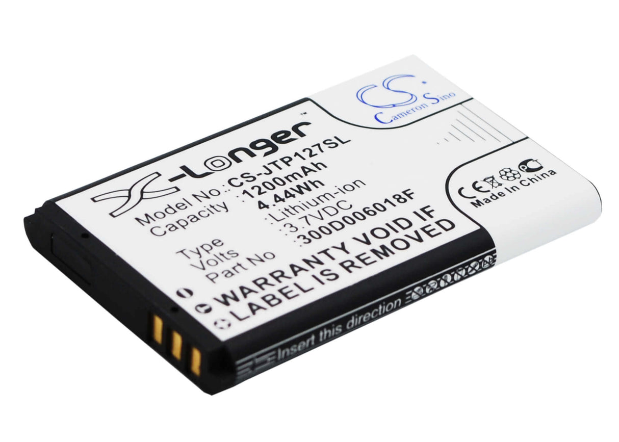 3.7V, Li-ion, 1200mAh, SmartPhone battery fits F-fook, Beghelli, Hyundai, Saiet, Brondi, Caliber, Jcb, Blu, Oricom, Amico, 300d006018f, 4.44Wh Mobile, SmartPhone Cameron Sino Technology Limited (Smartphone)