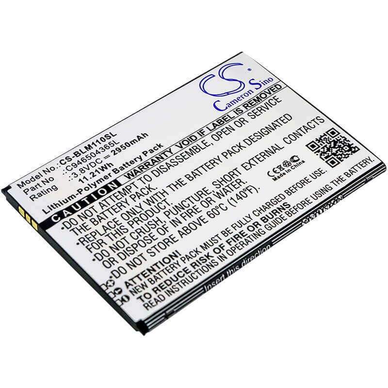 3.8V, Li-Polymer, 2950mAh, SmartPhone battery fits Blu, C946504365l, L0110ee, L0110uu, 11.21Wh Mobile, SmartPhone Cameron Sino Technology Limited (Smartphone)