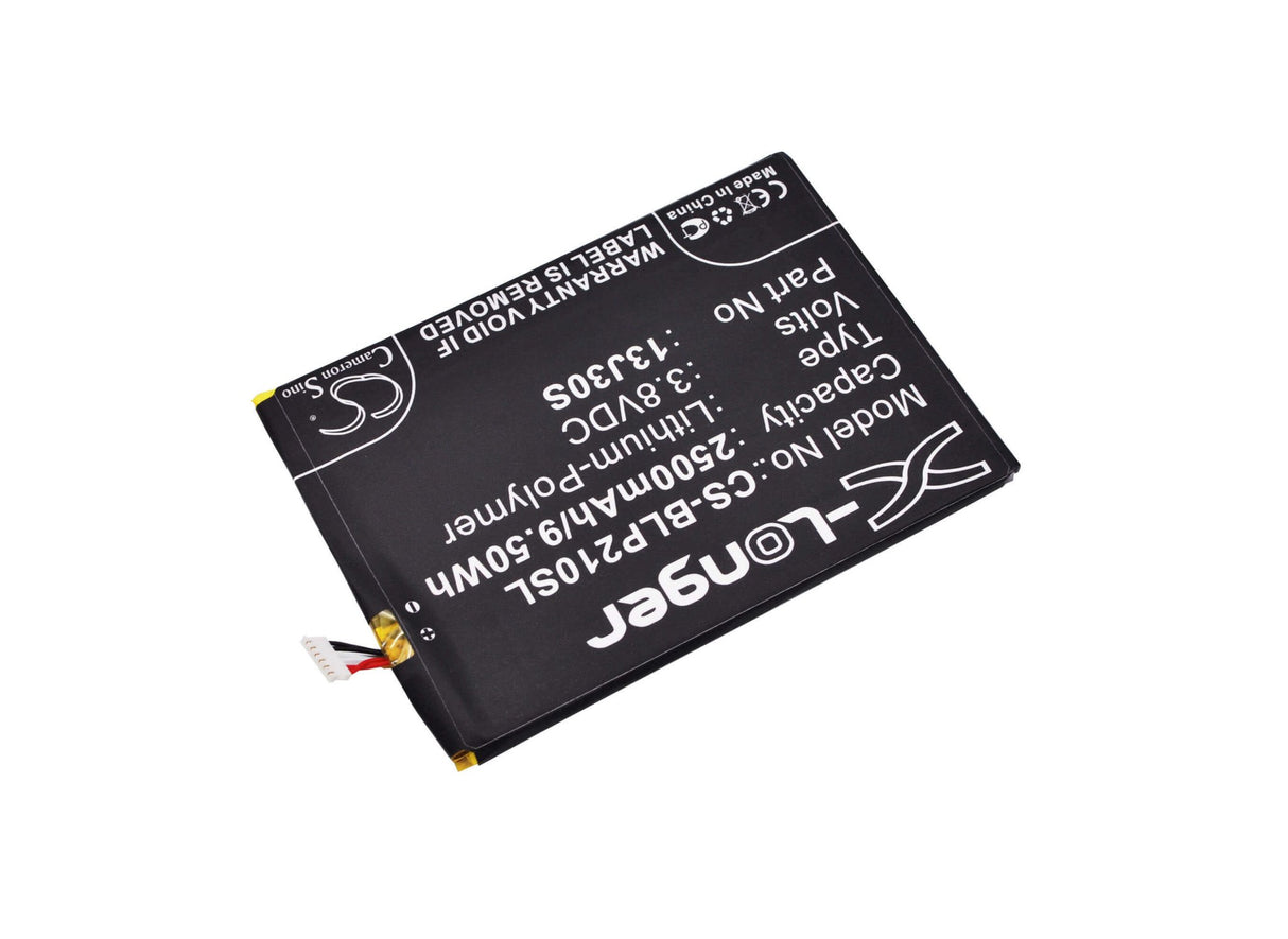 3.8V, Li-Polymer, 2500mAh, SmartPhone battery fits Blu, 13j30s, L210a, L210i, 9.5Wh Mobile, SmartPhone Cameron Sino Technology Limited (Smartphone)
