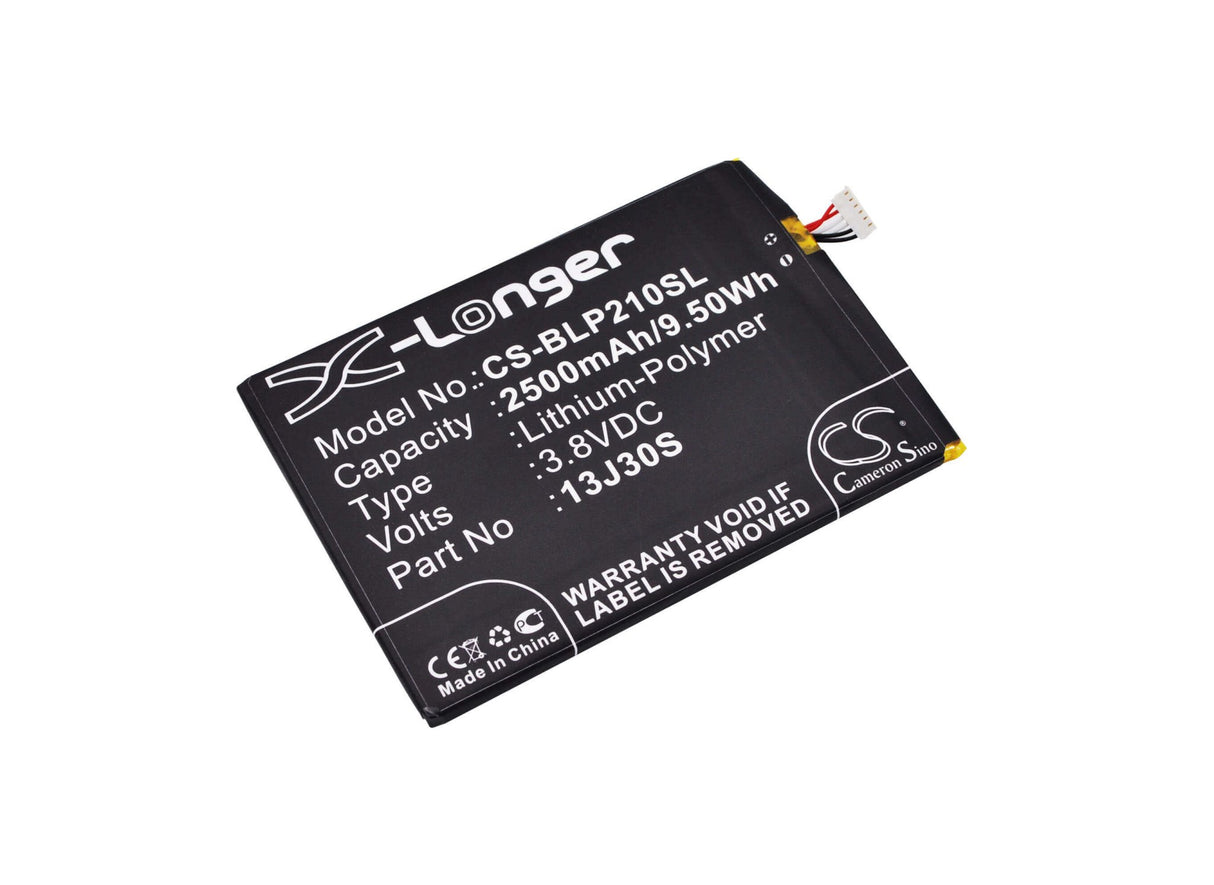 3.8V, Li-Polymer, 2500mAh, SmartPhone battery fits Blu, 13j30s, L210a, L210i, 9.5Wh Mobile, SmartPhone Cameron Sino Technology Limited (Smartphone)
