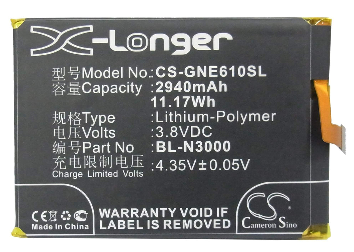 3.8V, Li-Polymer, 2940mAh, SmartPhone battery fits Blu, L220, Life Pure Mini, 11.17Wh Mobile, SmartPhone Cameron Sino Technology Limited (Suspended)
