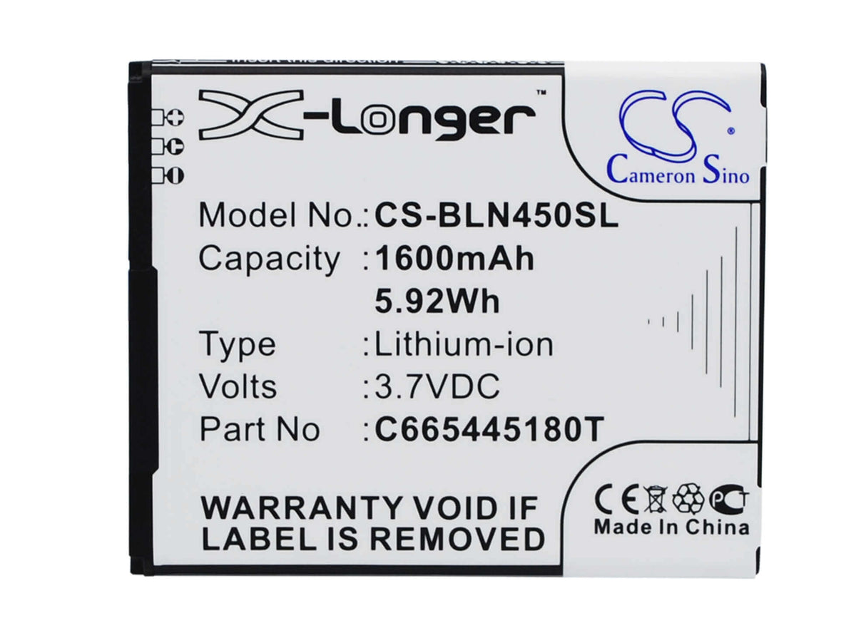 Battery For Blu Neo 4.5, S330l, D330l 3.7v, 1600mah - 5.92wh Batteries for Electronics Cameron Sino Technology Limited (Suspended)