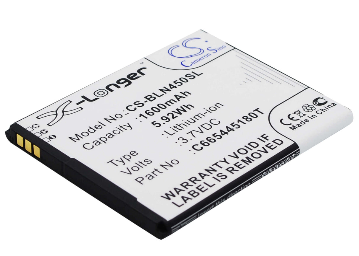 Battery For Blu Neo 4.5, S330l, D330l 3.7v, 1600mah - 5.92wh Batteries for Electronics Cameron Sino Technology Limited (Suspended)