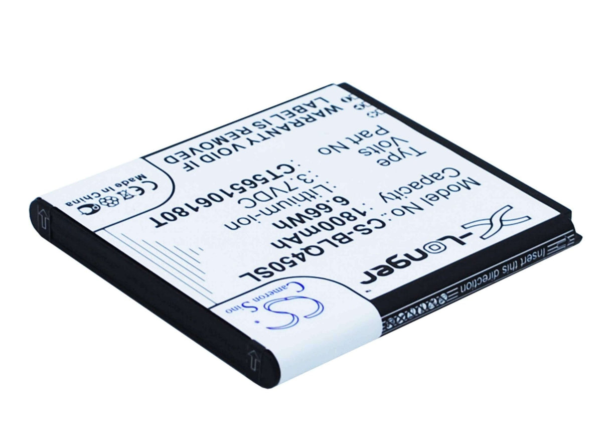 3.7V, Li-ion, 1800mAh, SmartPhone battery fits Blu, Ct565106180t, Quattro 4.5, 6.66Wh Mobile, SmartPhone Cameron Sino Technology Limited (Smartphone)
