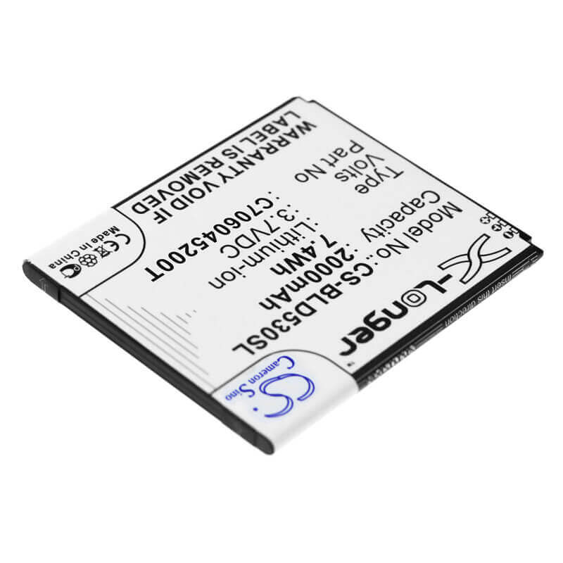 3.7V, Li-ion, 2000mAh, SmartPhone battery fits Explay, Blu, C706045200p, D010, D010u, 7.4Wh Mobile, SmartPhone Cameron Sino Technology Limited (Smartphone)