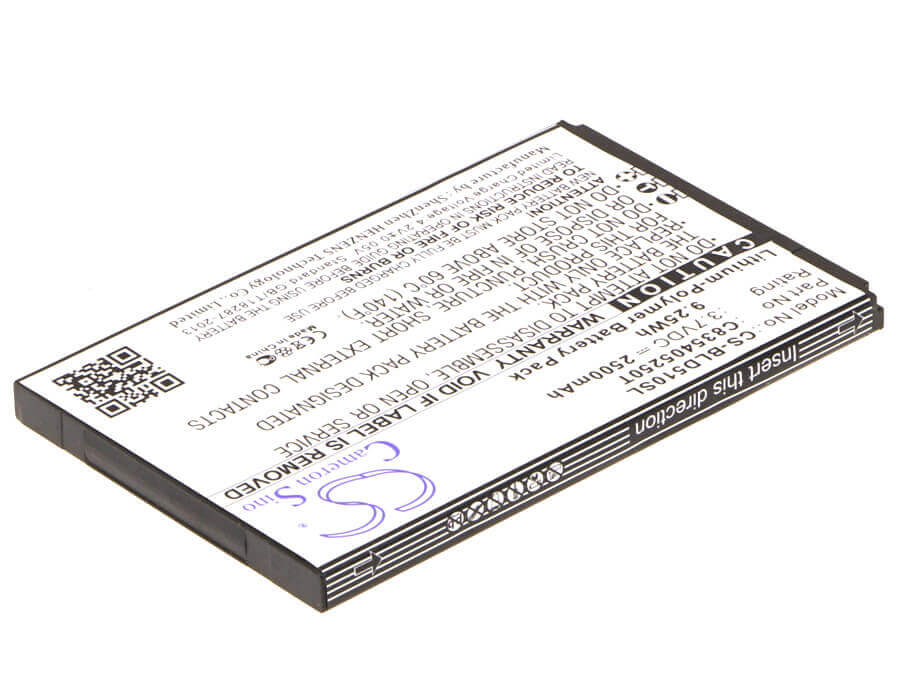 3.7V, Li-Polymer, 2500mAh, SmartPhone battery fits Blu, C835405250t, Studio 5.3, Studio D510, 9.25Wh Mobile, SmartPhone Cameron Sino Technology Limited (Suspended)